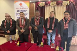 Congratulation brother Binod Shrestha  for your successful tenure and welcome to brother Jagat Simkhada  as president  o
